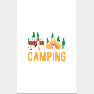 Happiness is Camping with my Dog Posters and Art